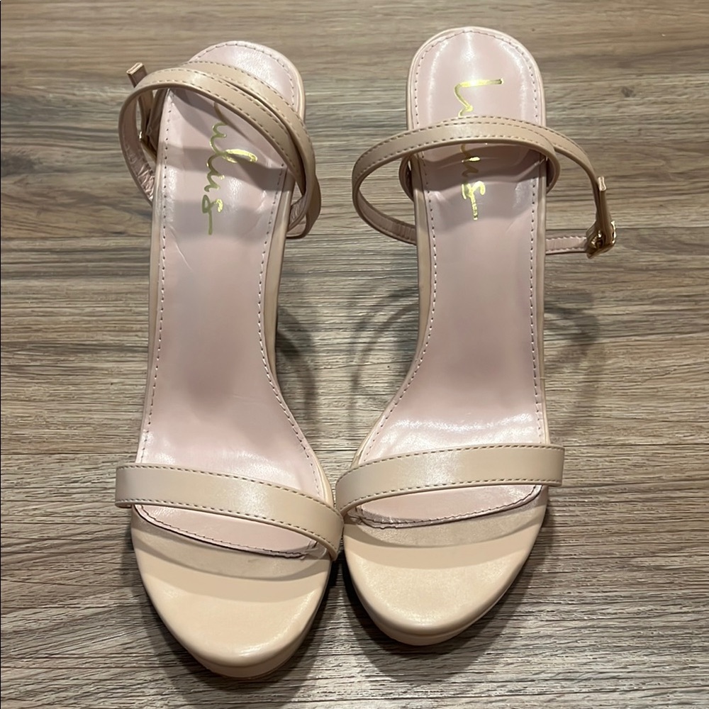 Lulu's Beige Strappy Heels